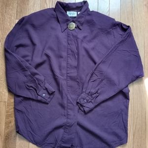 90s Red Hot dark purple button down